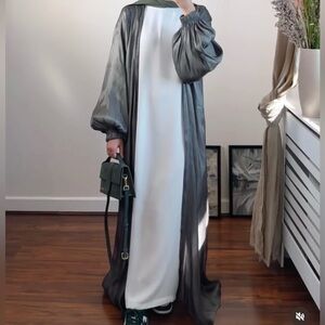 AMINA THE COLLECTION SILK OPEN ABAYA